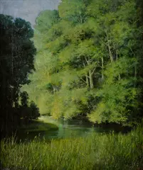 Ákos Tolnay, Jazierko v lese, Okolo 1910, Olej na plátne