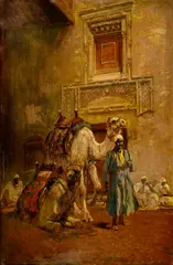 Károly Cserna, Orientálny výjav, Okolo 1920, Olej na plátne