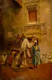 Károly Cserna, Orientálny výjav, Okolo 1920, Olej na plátne