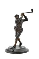 Charles C., Golfista, Okolo 1900, Bronz