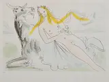 Únos Európy by Salvador Dalí, Neskoršia edícia., Farebný lept na papieri. 65/150., sold Jun 2015