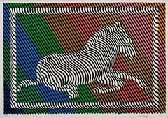 Viktor Vasarely, Zebra, Neskoršia edícia, Farebná serigrafia na papieri. 48/70