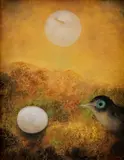 Magická kompozícia by Ota Janeček, 1988, Olej na plátne, sold Jun 2015