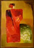 Alexander Eckerdt, Nemý rytier, 1970, Olej na plátne