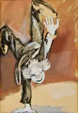 Ernest Špitz, Klaun, Okolo 1960, Gvaš na papieri
