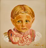 Jan Hála, Dievčatko z Važca, 1945, Olej na kartóne
