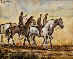 Hliadka by Cyprián Majerník, 1943, Tempera na kartóne, sold Apr 2015