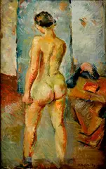 Bedrich Hoffstädter, Akt v ateliéri, 1942, Olej na kartóne