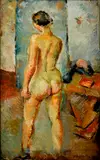 Bedrich Hoffstädter, Akt v ateliéri, 1942, Olej na kartóne