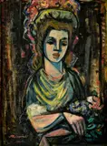 František Reichentál, Portrét ženy, 1946, Olej na plátne