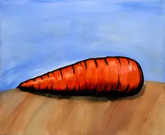 Mrkva by Teren Laco, 1990., Olej na plátne, sold Apr 2015