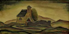 Pavol Potoček, Kaplička, 1969, Olej na kartóne
