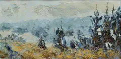 Ján Šandora, Letná krajina, 1964, Olej na kartóne