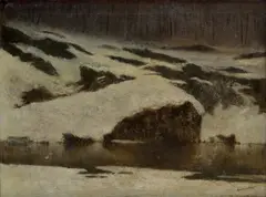 Ladislav Mednyánszky, Zimná krajina, Okolo 1890, Olej na plátne