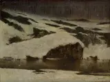 Zimná krajina by Ladislav Mednyánszky, Okolo 1890, Olej na plátne, sold Mar 2015
