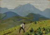Peter Arnold Weisz-kubínčan, Kosec, Okolo 1940, Pastel na papieri