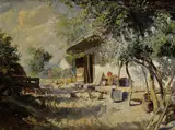 Ferenc Ujváry, Na priedomí, Okolo 1935, Olej na plátne