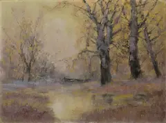 Jesenný les by László Kézdi-Kovács, Okolo 1910, Olej na plátne, sold Mar 2015