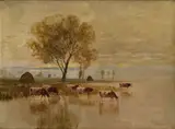Ferenc Olgyay, Napájanie kráv, Okolo 1910, Olej na plátne