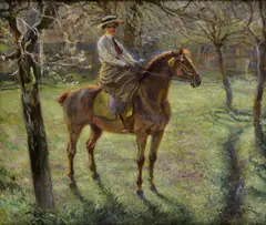 Ivan Vavpotič, Žena na koni, Okolo 1910-20, Olej na plátne