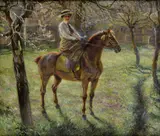 Ivan Vavpotič, Žena na koni, Okolo 1910-20, Olej na plátne