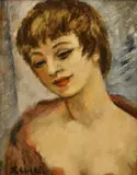 François Zdenek Eberl, Parížanka, Okolo 1920, Olej na kartóne