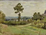 Stanislav Krátký, Na okraji dediny, 1942, Olej na kartóne