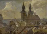 Jaroslav Šetelík, Panoráma Prahy, Okolo 1930, Olej na plátne