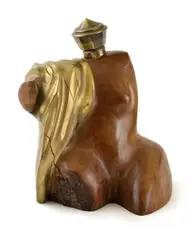 Juraj Čutek, Torzo s tógou, Okolo 2000, Drevo, kov, polychrómia