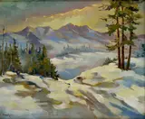 Juraj Krutek, Zima v Tatrách, 1935, Olej na plátne