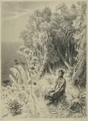 Pan v rajskej záhrade by Max Švabinský, Okolo 1950, Litografia na papieri. 53/40, sold Dec 2014