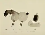 Vladimír Kompánek, Zima, 1976, Akvarel na papieri
