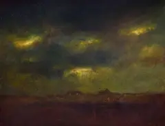 Ladislav Mednyánszky, Súmračná krajina, Okolo 1890, Olej na plátne, dublované