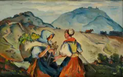 Martin Benka, Pod Šarišským hradom (Orkucany), 1932, Olej na plátne, dublované na kartóne