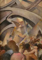 Mesto by Anton Jasusch, 1922, Olej na plátne, dublované reštaurované, sold Nov 2014