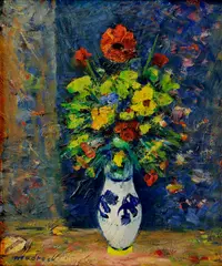 Ján Mudroch, Kytica II., 1967, Olej na plátne