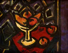 Peter Matejka, Ovocná misa, 1946 - 48, Olej na preglejke
