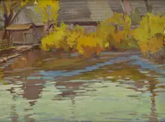 Pri vode by Jaroslav Votruba, Okolo 1930, Tempera na papieri, sold Sep 2014