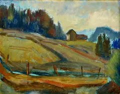 Pavol Potoček, Z Kysúc, 1968, Olej na kartóne