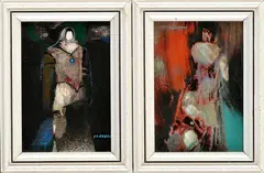 Milan Vavro, Slnovrat – dyptich, Okolo 1990, Olej na kartóne