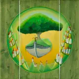 Radoslav Jarábek, Triptych, Okolo 2000, Tempera na dreve