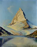 Jozef Blanarovits, Matternhorn, Okolo 1940, Olej na kartóne
