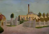 Vojtech Marx, Bratislavské vodárne II., 1913, Olej na kartóne