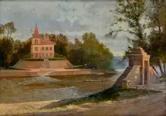 Vojtech Marx, Bratislavské vodárne I., 1913, Olej na kartóne