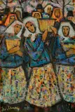 Janko Alexy, Vinobranie, Okolo 1955, Pastel na papieri
