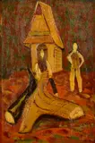 Drevári by Miloš Alexander Bazovský, 1948, Olej na dreve, sold Sep 2014