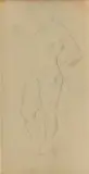 Mikuláš Galanda, Stojaci akt, Okolo 1935, Ceruza na papieri