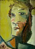 Hlava by Vincent Hložník, 1947, Olej na kartóne, sold Sep 2014