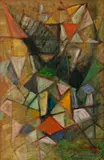 Ján Mudroch, Harlekýn, 1947, Olej na dreve