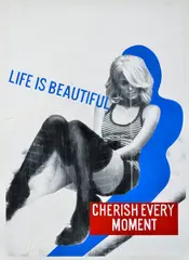 Marcel Mališ, Life is beautiful, z cyklu Metanoia, 2013, Olej, akryl, digitálna tlač na plátne